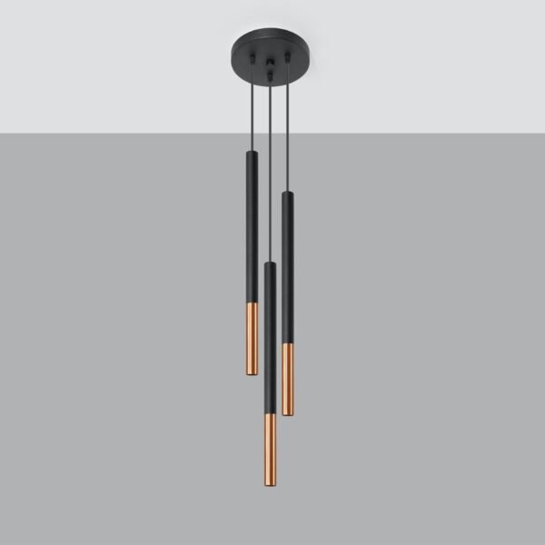 Pendant Lamp Mozaica 3p Black/copper - Image 2