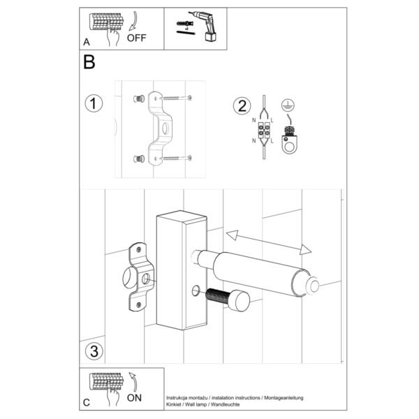 Wall Lamp Eyetech 1 Black - Image 5