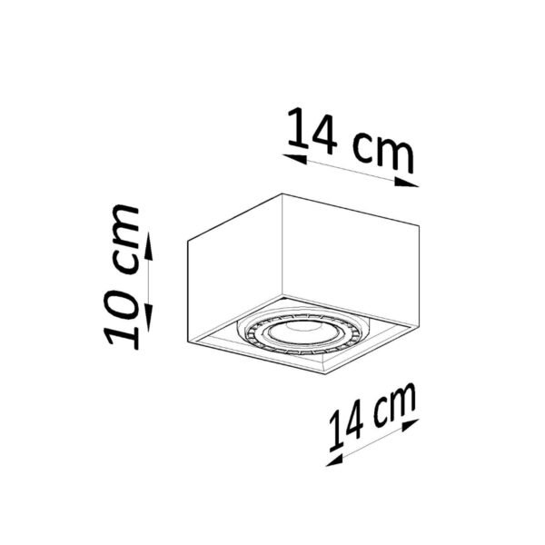 Ceiling Lamp Quatro 1 Natural Wood - Image 4