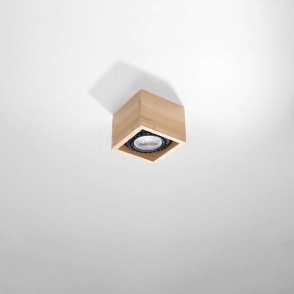 Ceiling Lamp Quatro 1 Natural Wood - Image 2