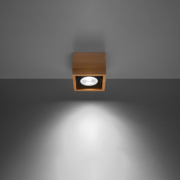 Ceiling Lamp Quatro 1 Natural Wood - Image 3