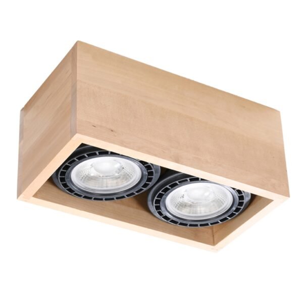 Ceiling Lamp Quatro 2 Natural Wood