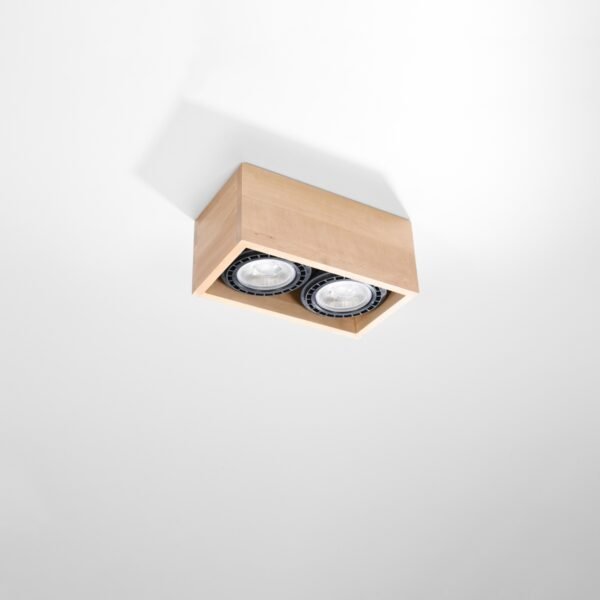 Ceiling Lamp Quatro 2 Natural Wood - Image 2