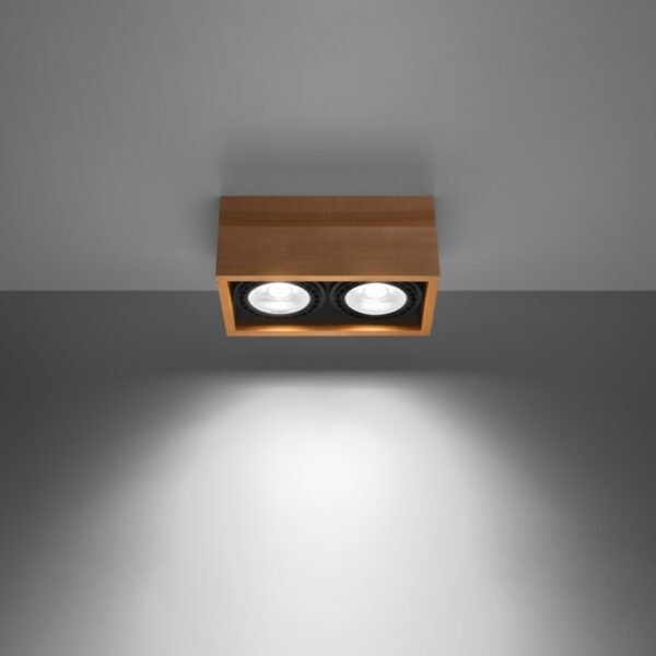 Ceiling Lamp Quatro 2 Natural Wood - Image 3