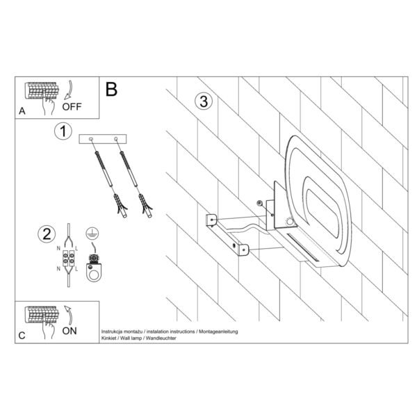 Wall Lamp Saccon White - Image 5