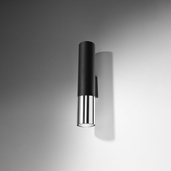 Wall Lamp Loopez Black/chrome Modern Indoor Wall Lights Great Lighting UK Ltd