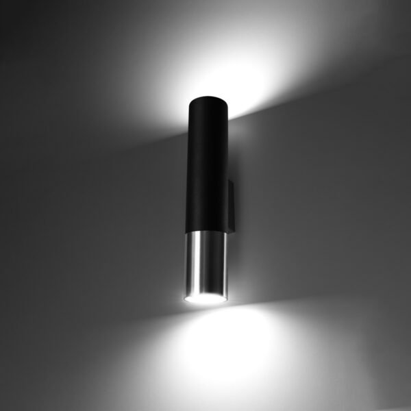 Wall Lamp Loopez Black/chrome Modern Indoor Wall Lights Great Lighting UK Ltd