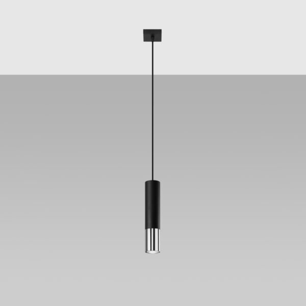 Pendant Lamp Loopez 1 Black/chrome - Image 2