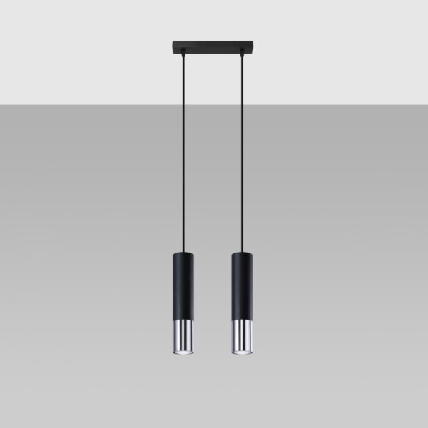 Pendant Lamp Loopez 2 Black/chrome - Image 2