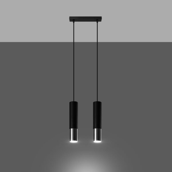 Pendant Lamp Loopez 2 Black/chrome - Image 3
