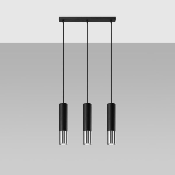 Pendant Lamp Loopez 3l Black/chrome - Image 2