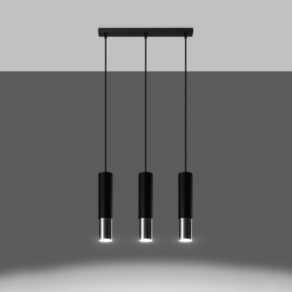 Pendant Lamp Loopez 3l Black/chrome - Image 3