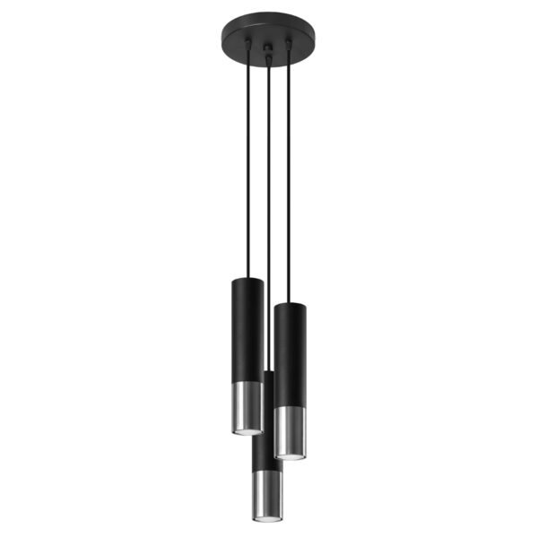 Pendant Lamp Loopez 3p Black / Chrome Multi Pendants Modern Designer Lights