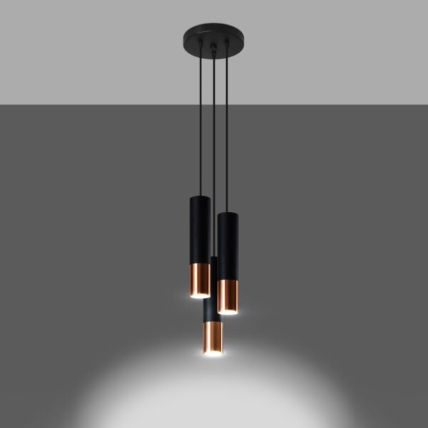 Pendant Lamp Loopez 3p Black/copper - Image 3
