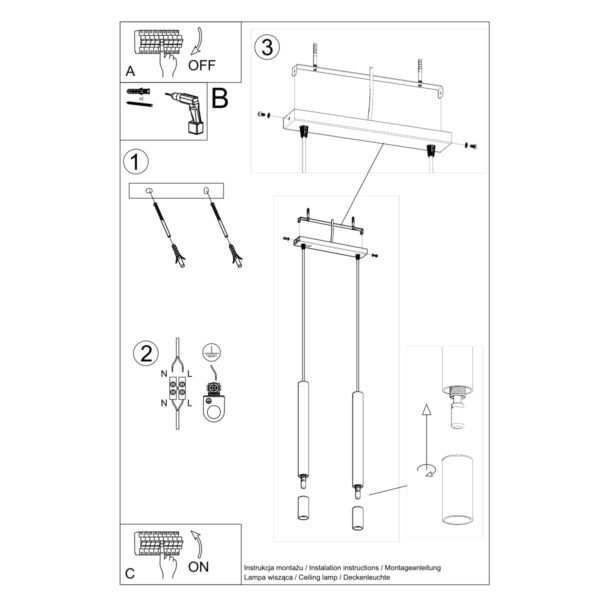 Pendant Lamp Wezyr 2 White - Image 5