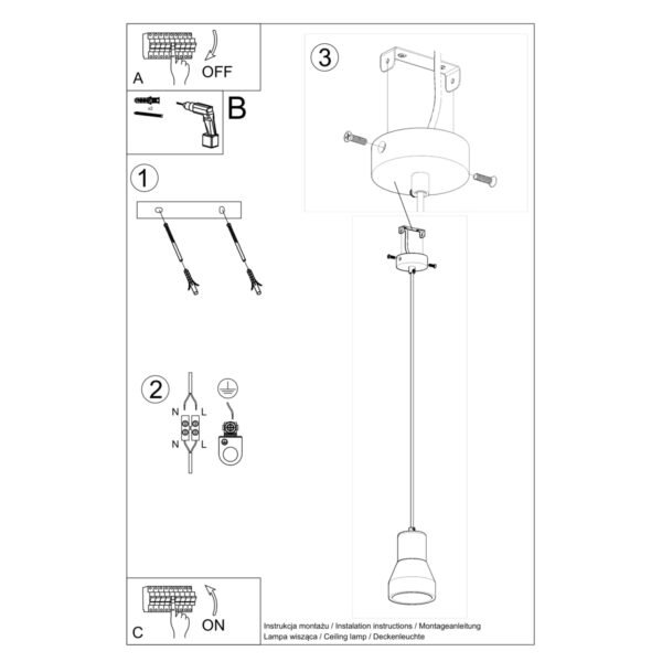 Pendant Lamp Qubic Grey - Image 5