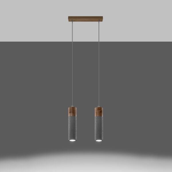 Pendant Lamp Zane 2 Grey Multi Pendants Modern Designer Lights