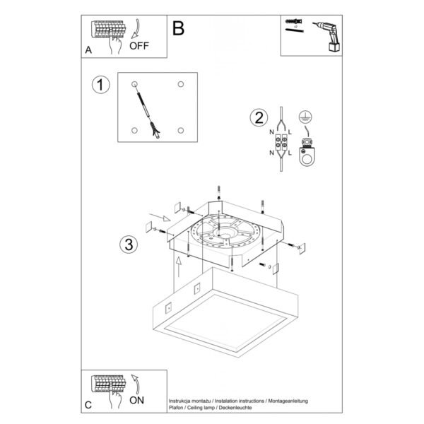 Ceiling Lamp Riza Concrete - Image 5