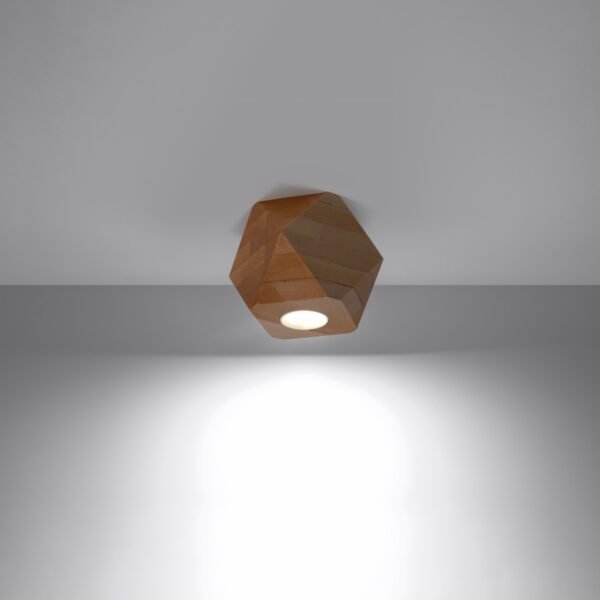 Ceiling Lamp Woody 1 Natural Wood - Image 3
