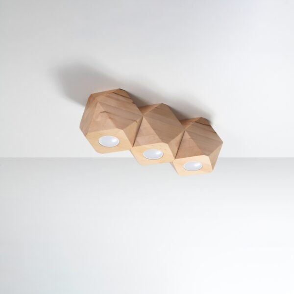 Ceiling Lamp Woody 3 Natural Wood - Image 2