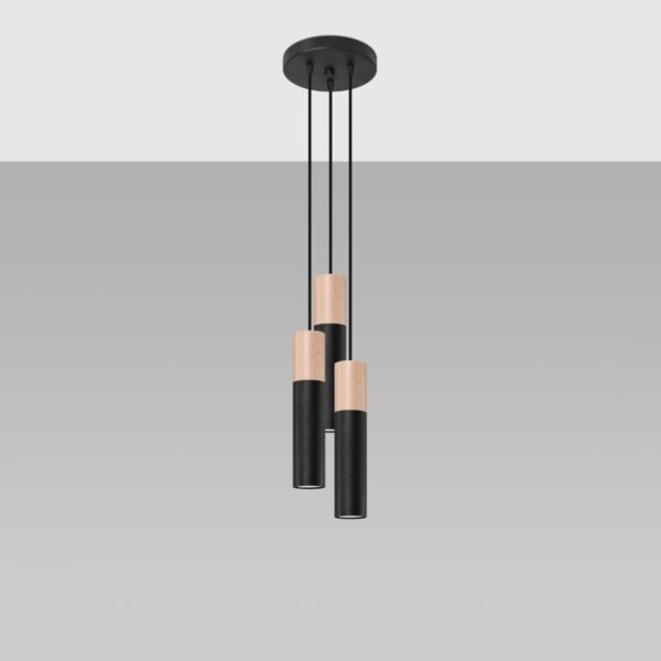 Pendant Lamp Pablo 3p Black - Image 2