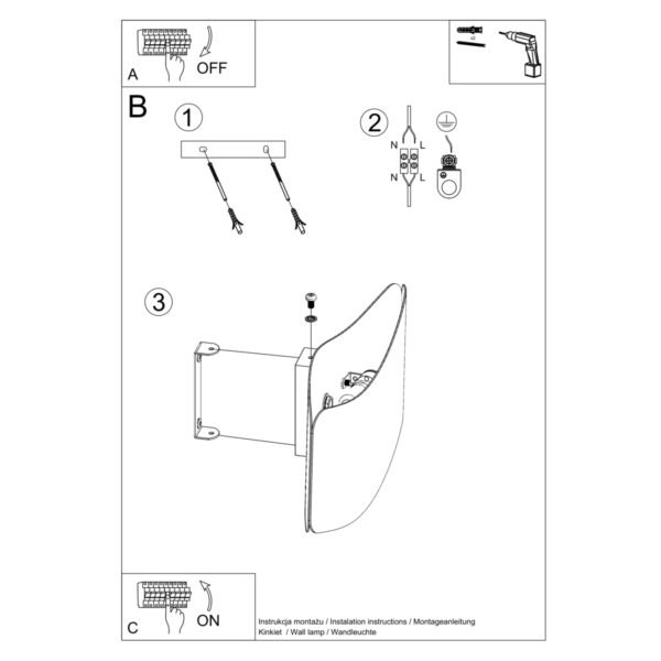 Wall Lamp Tila 40 White - Image 5