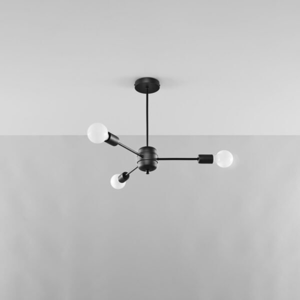 Chandelier Lango 3 Black Ceiling Chandeliers Modern Designer Lights
