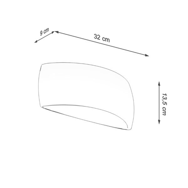 Varnished Wall Lamp Pontius White Gloss - Image 4