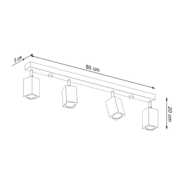Ceiling Lamp Keke 4 Oak - Image 4