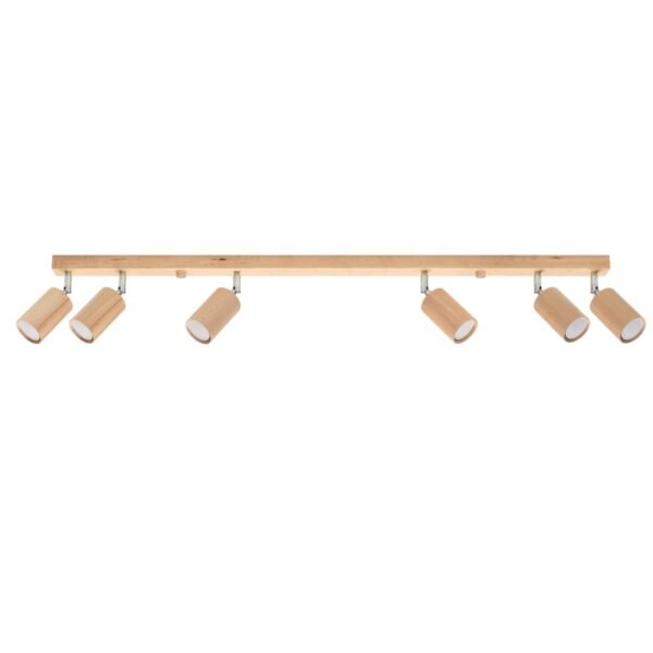 Ceiling Lamp Berg 6 Natural Wood