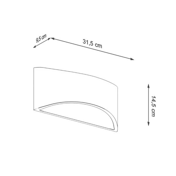 Varnished Wall Lamp Vixen White Gloss - Image 4