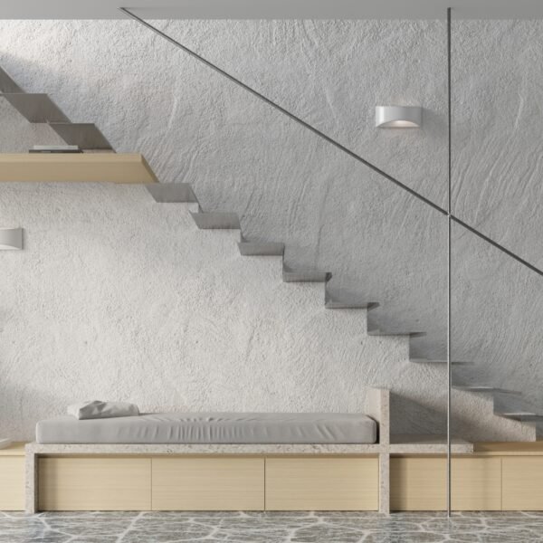 Varnished Wall Lamp Vixen White Gloss - Image 6