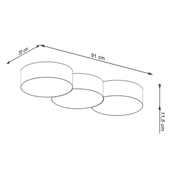 Ceiling Lamp Circle 3a White - Image 4