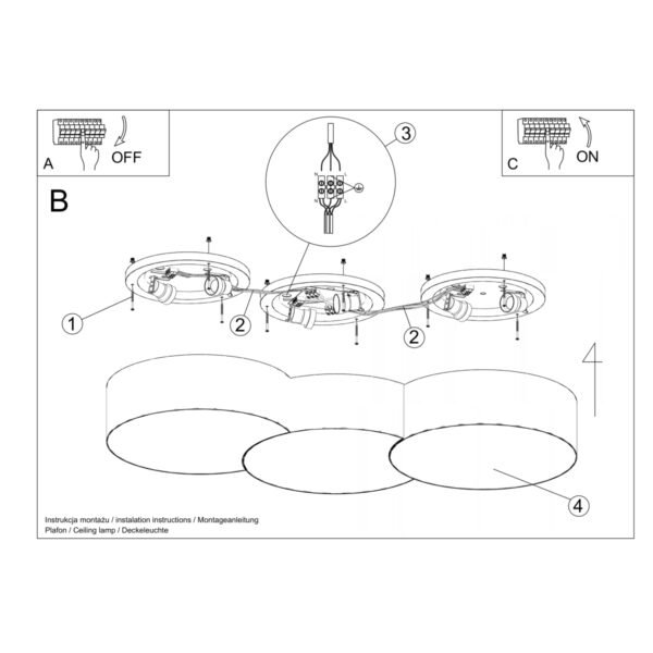 Ceiling Lamp Circle 3a White - Image 5