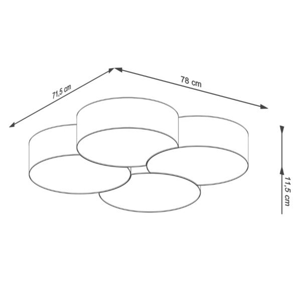 Ceiling Lamp Circle 4 White - Image 4