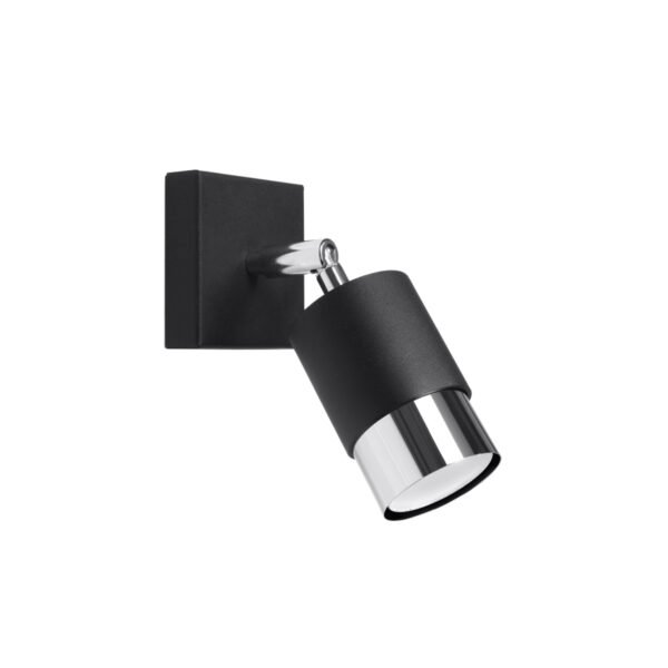 Wall Lamp Nero Black/chrome