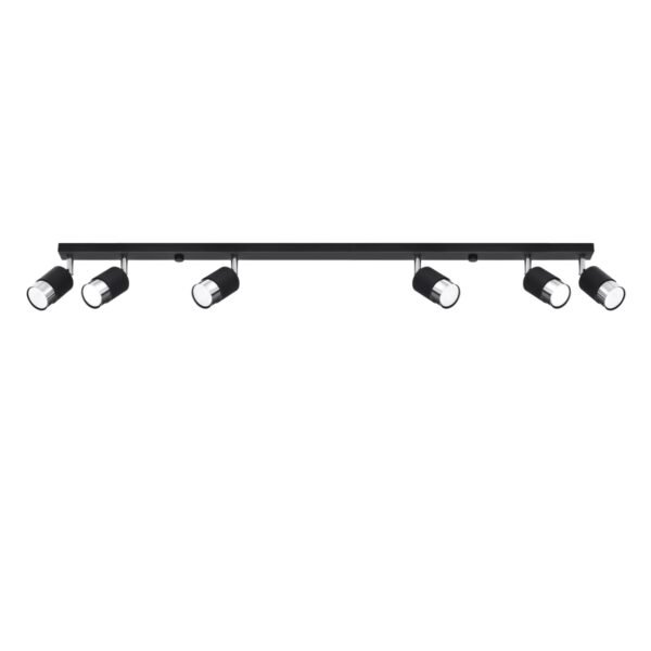 Ceiling Lamp Nero 6 Black/chrome