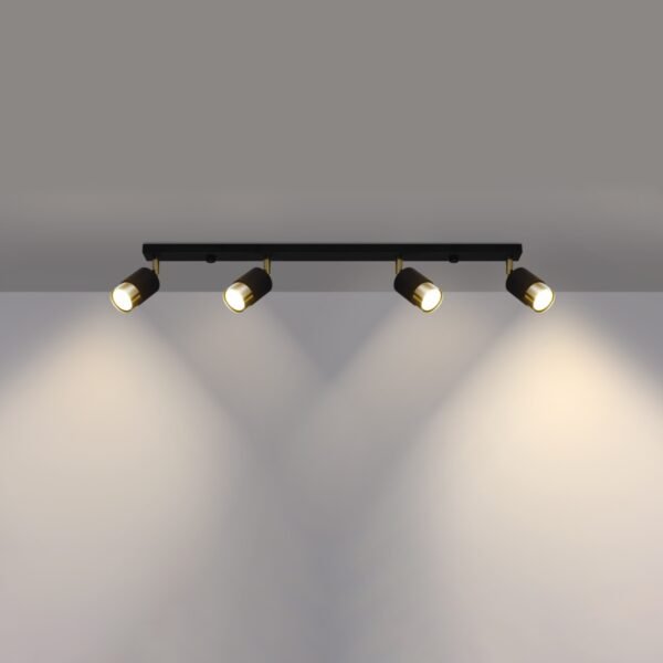 Ceiling Lamp Nero 4 Black/golden - Image 3