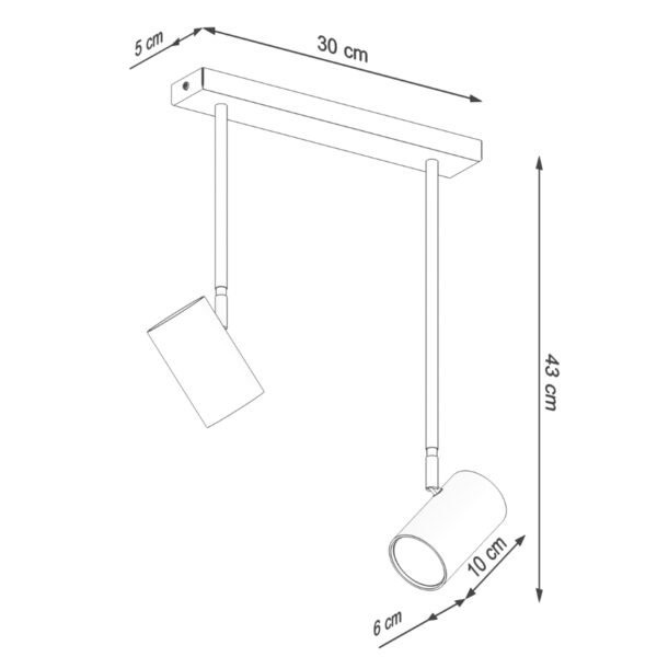 Ceiling Lamp Norano 2 Black - Image 6