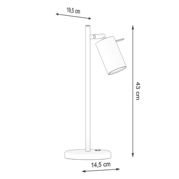 Table Lamp Ring White - Image 4