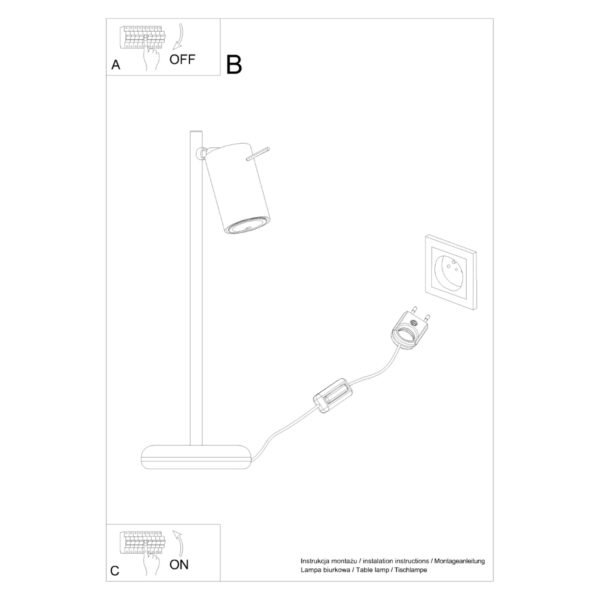 Table Lamp Ring White - Image 5