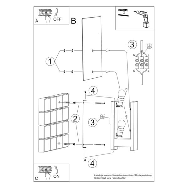 Wall Lamp Lappo White - Image 5
