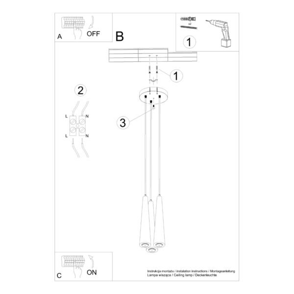 Pendant Lamp Sula 3p Natural Wood - Image 5