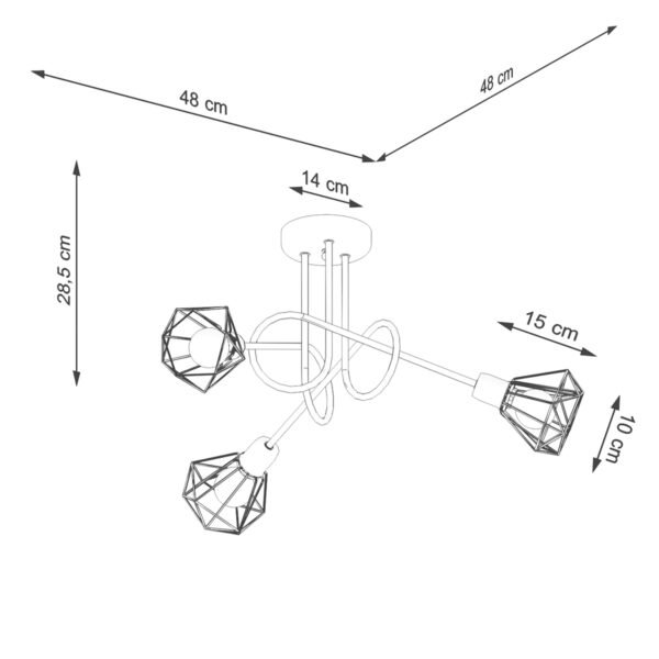 Chandelier Artemis 3s Black - Image 5