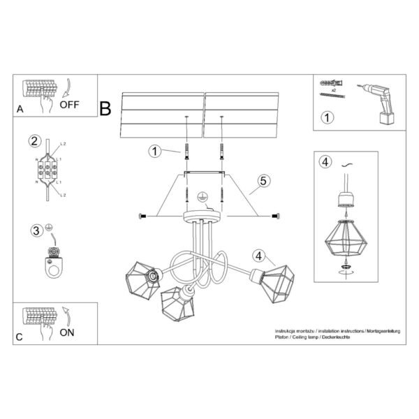Chandelier Artemis 3s Black - Image 6