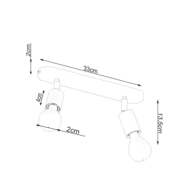 Ceiling Lamp Fornes 2 Black - Image 5