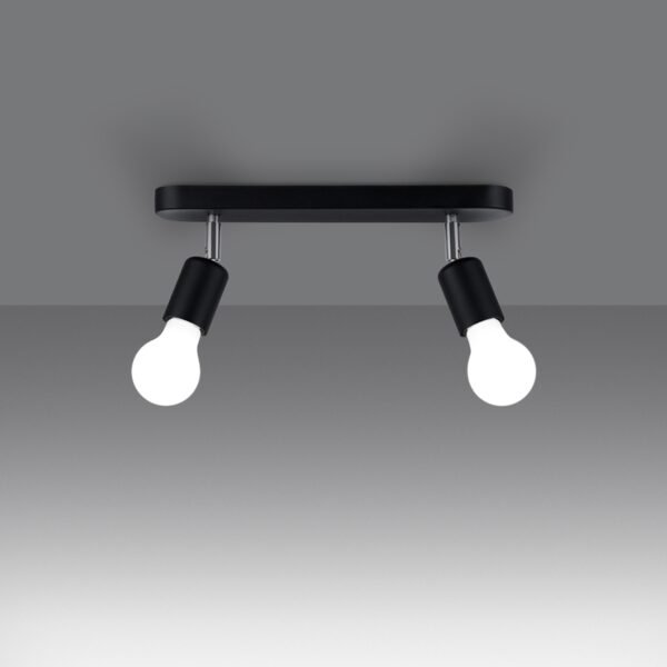 Ceiling Lamp Fornes 2 Black - Image 3