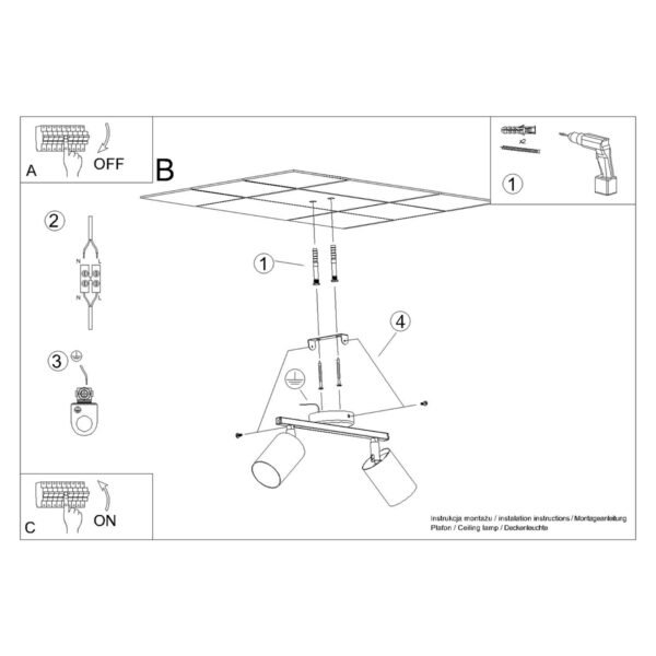 Ceiling Lamp Lemmi 2 Black - Image 6