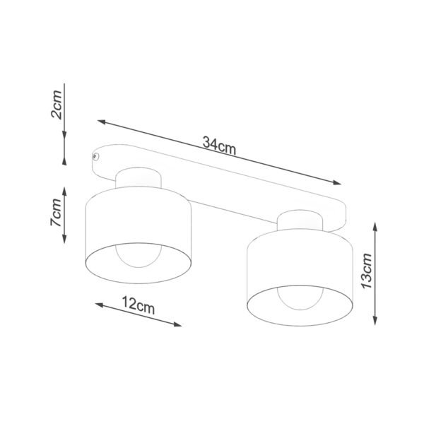 Ceiling Lamp Savar 2 Black - Image 5