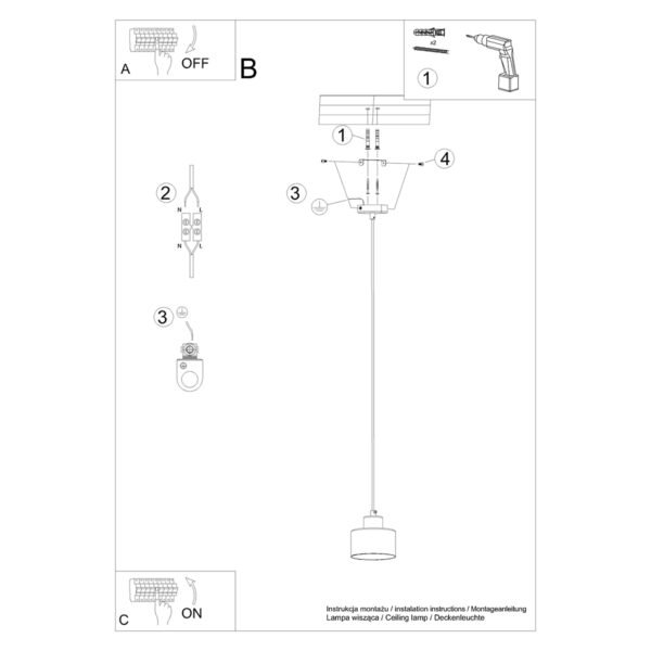 Pendant Lamp Savar 1 Black - Image 6